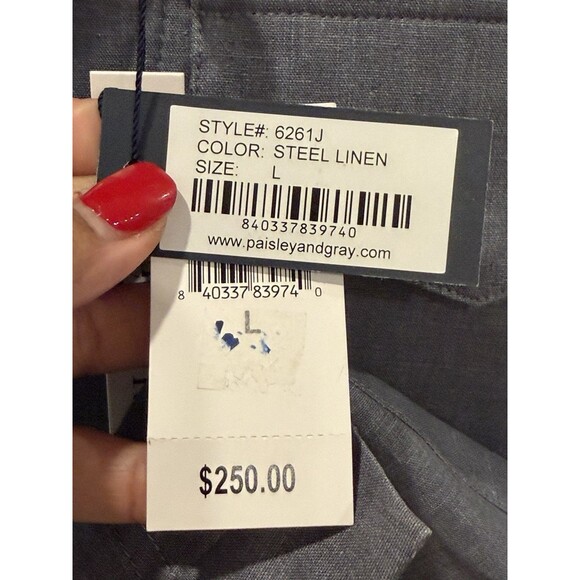 New With Tag Paisley & Gray Slim Fit Men Gray Full Zip Jacket Size Large - Picture 11 of 12